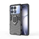 For Redmi K70 Ultra Global Shockproof PC + TPU Holder Phone Case(Black) - 1