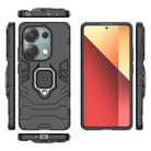 For Redmi Note 14S 4G Shockproof PC + TPU Holder Phone Case(Black) - 2