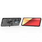 For Redmi Note 14S 4G Shockproof PC + TPU Holder Phone Case(Black) - 3