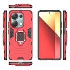For Redmi Note 14S 4G Shockproof PC + TPU Holder Phone Case(Red) - 2