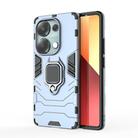 For Redmi Note 14S 4G Shockproof PC + TPU Holder Phone Case(Navy Blue) - 1