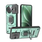 For Redmi K80 Sliding Camshield TPU + PC Shockproof Phone Case with Holder(Green) - 1