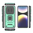 For Redmi Note 14 Pro 4G Global Sliding Camshield TPU + PC Shockproof Phone Case with Holder(Green) - 3