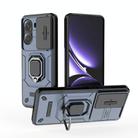 For Redmi Turbo 4 5G Sliding Camshield TPU + PC Shockproof Phone Case with Holder(Blue) - 1
