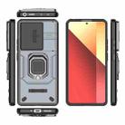 For Redmi Note 14S 4G Sliding Camshield TPU + PC Shockproof Phone Case with Holder(Grey) - 3