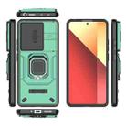 For Redmi Note 14S 4G Sliding Camshield TPU + PC Shockproof Phone Case with Holder(Green) - 3