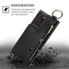 For Samsung Galaxy Note20 Ultra RFlD Anti-theft Double Buckle Ring Zipper Card Phone Case(Black) - 2