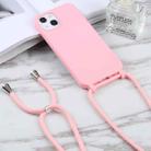 For iPhone 15 Pro Max Candy Colors TPU Protective Phone Case with Lanyard(Pink) - 3