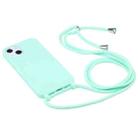 For iPhone 15 Pro Candy Colors TPU Protective Phone Case with Lanyard(Mint Green) - 2