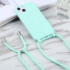 For iPhone 15 Pro Candy Colors TPU Protective Phone Case with Lanyard(Mint Green) - 3