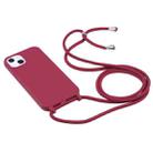 Candy Colors TPU Protective Phone Case with Lanyard For iPhone 17 Pro(Red) - 2