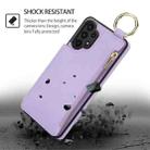 For Samsung Galaxy A13 4G / 5G RFlD Anti-theft Double Buckle Ring Zipper Card Phone Case(Purple) - 2