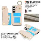 For Samsung Galaxy A14 4G / 5G RFlD Anti-theft Double Buckle Ring Zipper Card Phone Case(White) - 3