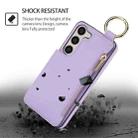 For Samsung Galaxy A14 4G / 5G RFlD Anti-theft Double Buckle Ring Zipper Card Phone Case(Purple) - 2