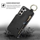 For Samsung Galaxy A54 4G / 5G RFlD Anti-theft Double Buckle Ring Zipper Card Phone Case(Black) - 2