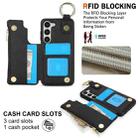 For Samsung Galaxy A54 4G / 5G RFlD Anti-theft Double Buckle Ring Zipper Card Phone Case(Black) - 3