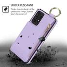 For Samsung Galaxy A52 4G / 5G RFlD Anti-theft Double Buckle Ring Zipper Card Phone Case(Purple) - 2
