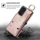 For Samsung Galaxy A53 4G / 5G RFlD Anti-theft Double Buckle Ring Zipper Card Phone Case(Rose Gold) - 2
