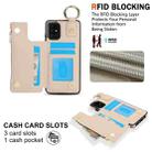 For Samsung Galaxy A71 4G RFlD Anti-theft Double Buckle Ring Zipper Card Phone Case(White) - 3