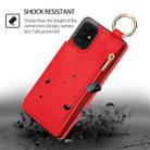 For Samsung Galaxy A71 4G RFlD Anti-theft Double Buckle Ring Zipper Card Phone Case(Red) - 2