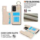 For Samsung Galaxy A72 4G / 5G RFlD Anti-theft Double Buckle Ring Zipper Card Phone Case(White) - 3