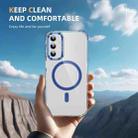 For Samsung Galaxy A15 Rainbow Series Transparent MagSafe Lens Holder Phone Case(Blue) - 2