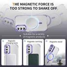For Samsung Galaxy A15 Rainbow Series Transparent MagSafe Lens Holder Phone Case(Purple) - 3