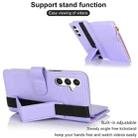 For Samsung Galaxy A14 Wristband Holder Zipper Purse RFID Leather Phone Case(Purple) - 3