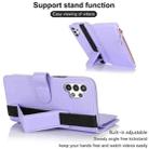 For Samsung Galaxy A13 5G / 4G Wristband Holder Zipper Purse RFID Leather Phone Case(Purple) - 3