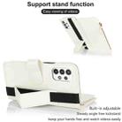 For Samsung Galaxy A52 Wristband Holder Zipper Purse RFID Leather Phone Case(White) - 3