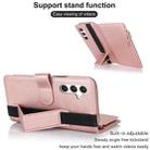 For Samsung Galaxy A55 Wristband Holder Zipper Purse RFID Leather Phone Case(Rose Gold) - 3