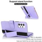For Samsung Galaxy A73 Wristband Holder Zipper Purse RFID Leather Phone Case(Purple) - 3