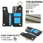For Samsung Galaxy S21 5G RFlD Anti-theft Double Buckle Ring Zipper Card Phone Case(Black) - 3