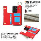 For Samsung Galaxy S21 Ultra 5G RFlD Anti-theft Double Buckle Ring Zipper Card Phone Case(Red) - 3