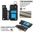 For Samsung Galaxy S23 FE 5G RFlD Anti-theft Double Buckle Ring Zipper Card Phone Case(Black) - 3