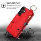 For Samsung Galaxy S23 FE 5G RFlD Anti-theft Double Buckle Ring Zipper Card Phone Case(Red) - 2