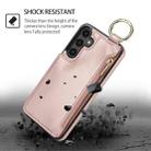 For Samsung Galaxy S23 FE 5G RFlD Anti-theft Double Buckle Ring Zipper Card Phone Case(Rose Gold) - 2