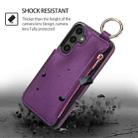 For Samsung Galaxy S23 FE 5G RFlD Anti-theft Double Buckle Ring Zipper Card Phone Case(Dark Purple) - 2