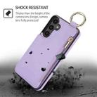 For Samsung Galaxy S23 FE 5G RFlD Anti-theft Double Buckle Ring Zipper Card Phone Case(Purple) - 2