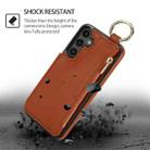 For Samsung Galaxy S23 FE 5G RFlD Anti-theft Double Buckle Ring Zipper Card Phone Case(Brown) - 2