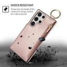 For Samsung Galaxy S23 Ultra 5G RFlD Anti-theft Double Buckle Ring Zipper Card Phone Case(Rose Gold) - 2