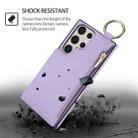 For Samsung Galaxy S23 Ultra 5G RFlD Anti-theft Double Buckle Ring Zipper Card Phone Case(Purple) - 2