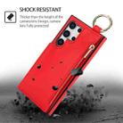 For Samsung Galaxy S24 Ultra 5G RFlD Anti-theft Double Buckle Ring Zipper Card Phone Case(Red) - 2