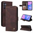 For Samsung Galaxy A16 5G Skin Feel Life Tree Metal Button Leather Phone Case(Brown) - 1