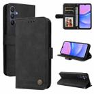For Samsung Galaxy A17 / A26 / A16 5G Skin Feel Life Tree Metal Button Leather Phone Case(Black) - 1