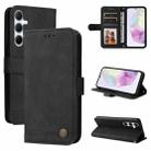 For Samsung Galaxy A36 5G / A56 5G Skin Feel Life Tree Metal Button Leather Phone Case(Black) - 1