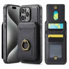 For iPhone 15 Pro Max DG.MING K1 MagSafe Detachable Wallet RFID Back Cover Phone Case(Black) - 1