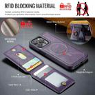 For iPhone 15 Pro Max DG.MING K1 MagSafe Detachable Wallet RFID Back Cover Phone Case(Purple) - 3