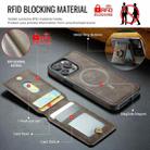 For iPhone 12 DG.MING K1 MagSafe Detachable Wallet RFID Back Cover Phone Case(Coffee) - 3