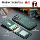 For iPhone 12 DG.MING K1 MagSafe Detachable Wallet RFID Back Cover Phone Case(Green) - 3